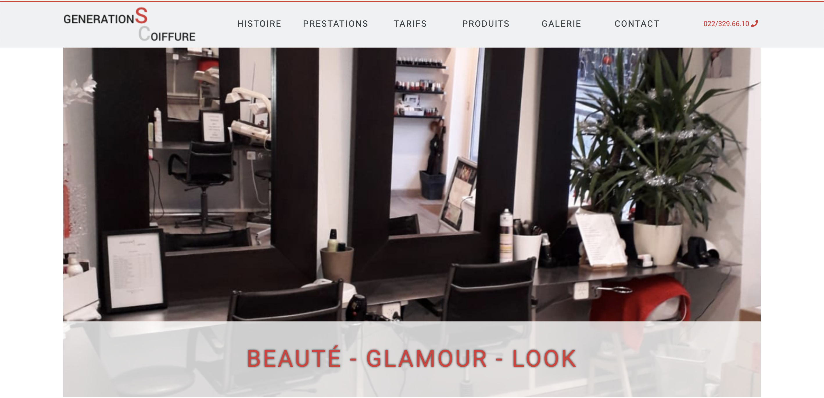 Création d'un site internet pour le salon de Génération Coiffure.